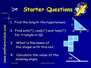 Starter Questions General www mathsrevision com B 6