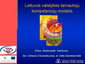 Lietuvos valstybs tarnautoj kompetencij modelis inios Atsakomyb Verlumas