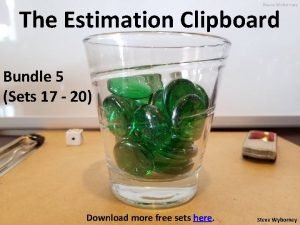 The Estimation Clipboard Bundle 5 Sets 17 20