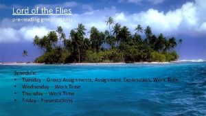 Lord of the flies group activities