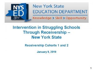 Intervention in Struggling Schools Through Receivership New York
