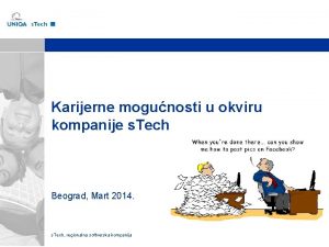 Karijerne mogunosti u okviru kompanije s Tech Beograd