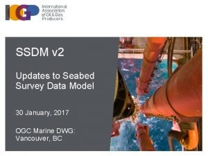 Seabed survey data model