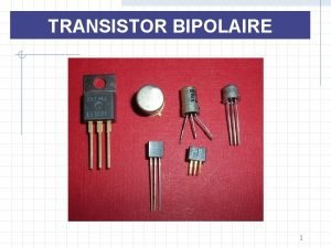 Transistor emetteur commun