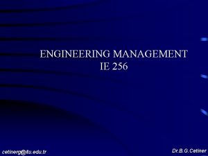 Engineering management topics