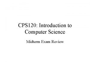 Introduction to computer science midterm exam