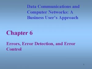Data Communications and Computer Networks A Business Users