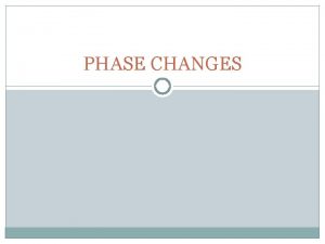 PHASE CHANGES Phases of Matter Solid strong IMF