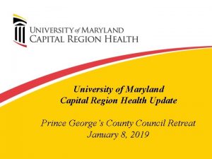 University of maryland capital region health