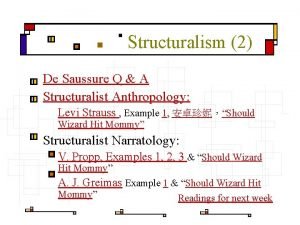 Structuralist Structuralist