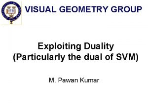 Visual geometry group