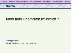 Divergentes denken