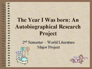 The Year I Was born An Autobiographical Research