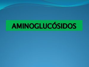 Aminoglucosidos mecanismo de accion