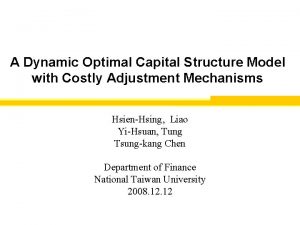Capital structure models