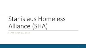 Stanislaus homeless alliance