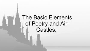 The basic elements of poetry