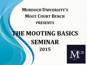 Moot court manners