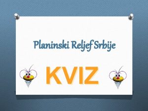 Planinski reljef srbije