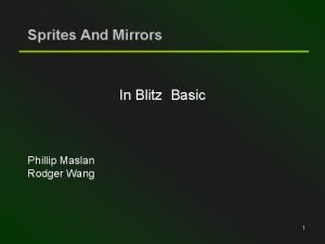 Sprites And Mirrors In Blitz Basic Phillip Maslan