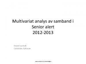 Multivariat analys