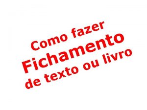 Cabeçalho fichamento