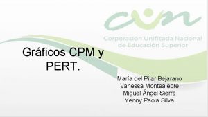 Grficos CPM y PERT Mara del Pilar Bejarano