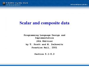 Scalar and composite data Programming Language Design and