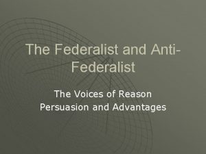 Whats a anti federalist