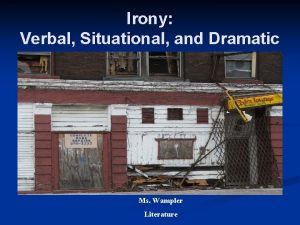 Situational irony definition literature