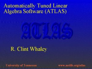 Automatically tuned linear algebra software