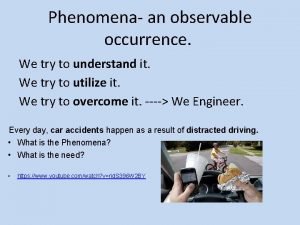 Observable phenomena
