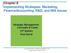 Finance and accounting issues in strategy implementation