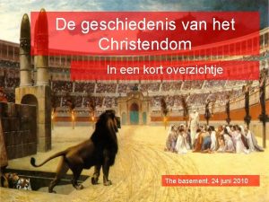 De geschiedenis van het christendom