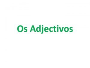 Adjectivos