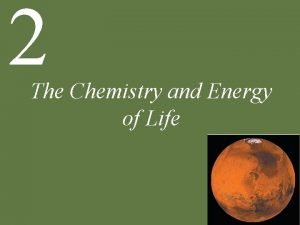 Concept 2 chemistry of life