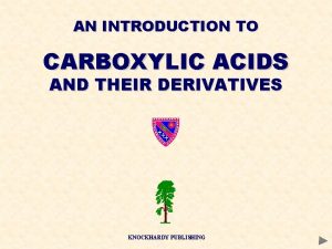 Carboxylic acid chemical properties