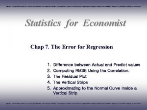 Statistics Econometrics Statistics Econometrics Statistics Econometrics Statistics for