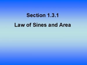 Law of sines