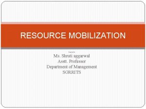 Resource mobilization strategy ppt