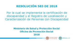 Resolución 583 de 2018