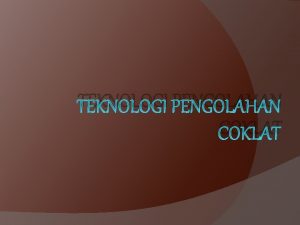 Pohon industri coklat