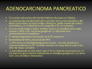 Adenocarcinoma pancreatico