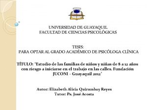 UNIVERSIDAD DE GUAYAQUIL FACULTAD DE CIENCIAS PSICOLGICAS TESIS