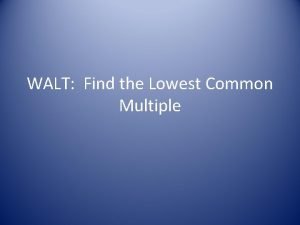 Least common multiple poster Least common multiple poster