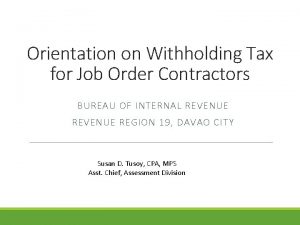 Withholding tax contractors