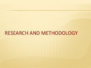 Variables in research methodology