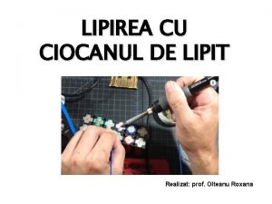 Lipirea cu ciocanul de lipit