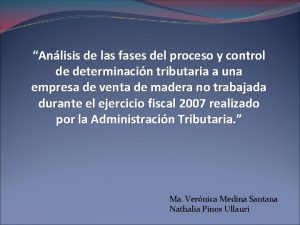 Anlisis de las fases del proceso y control