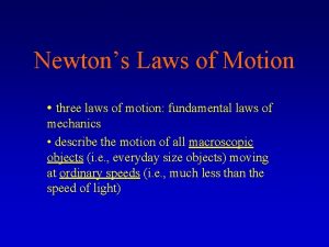 What are the 3 laws of motion